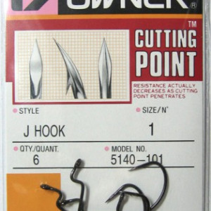 Owner J Hook 5140 #4/0- 5 pcs/pack