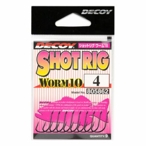 Decoy Worm 10 Shot Rig Hooks #1- 9 pcs/pack.