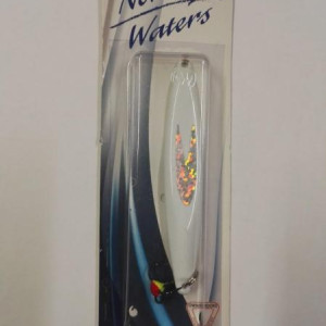 Ice fishing jig Triumph 80mm- 18gr- color FSF- Phosphorus with silver flex