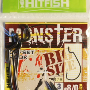 Monster Offset Hook 6/0- d 1.8mm- 4 pcs/pack.