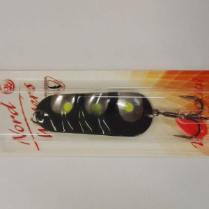 Lure Swedish Atom- 6 cm- 20 gr.- color YP - black print / yellow dots Lure Swedish Atom- 6 cm- 20 gr.- color YP - black print / yellow dots