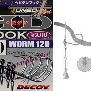 Decoy Worm 120HD #1/0  5 pcs pak.