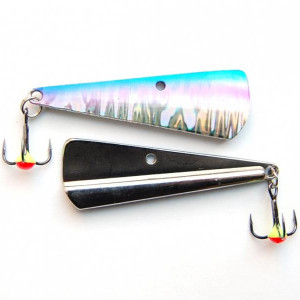 Ice fishing jig 3D Toporik 72mm- 25gr- color SPUBH- 3 hook