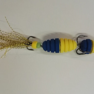 Mandula Vibro 8-5 cm- Owner Nr.2 un Nr.6- yellow-blue