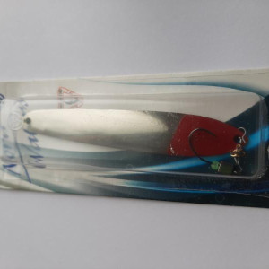 Ice fishing jig with chain Valio 85mm- 14g- color SIRH- silver-red