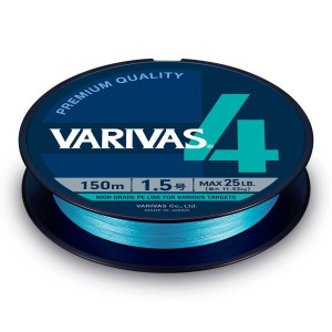 Varivas PE4 Water blue Edition 150m- #1.5 / 0.202mm- 25lb / 11.32kg Varivas PE4 Water blue Edition 150m- #1.5 / 0.202mm- 25lb / 11.32kg
