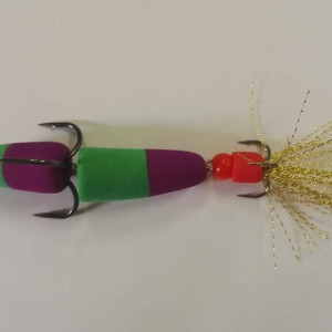 Mandula kapsula 10cm- green-purple