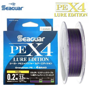 SEAGUAR PE X4 LURE EDITION 150m- #0.2 / 0.074mm- 3.5lb / 1.6kg