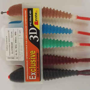 Set of foam rubber fish  LEVSHA 3D Ex Ex STREAM 12 cm-  5 pcs.