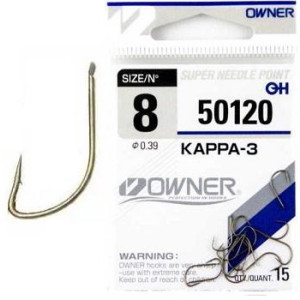 Hooks Owner Kappa-3 50120 #8- 15 gab/iepak. Hooks Owner Kappa-3 50120 #8- 15 gab/iepak.