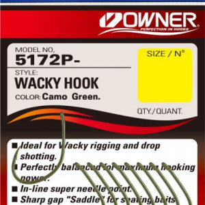 Owner Wacky Hook 5172P #02- 9 pcs/pack Owner Wacky Hook 5172P #02- 9 pcs/pack