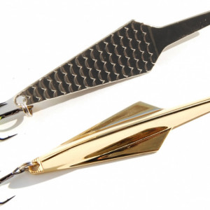 Ice fishing jig Glider 80mm- 30gr- color SG- Nickel/brass