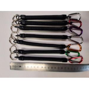 Silikona atspere ar gredzenu un karabīni 23 cm