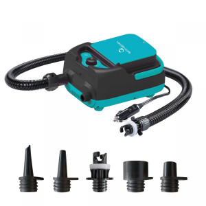 SUP pump SUP4 12V 16psi with 4Ah battery - enough for 5 SUP boards (high speed + slow speed)