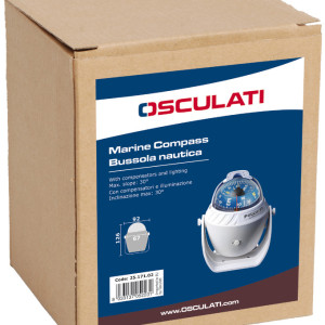 Compass finder Ø67mm with bracket white / blue LED