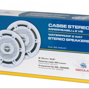 2-way stereo speaker RMS 2x25W Peak 2x40W 2pcs 188mm