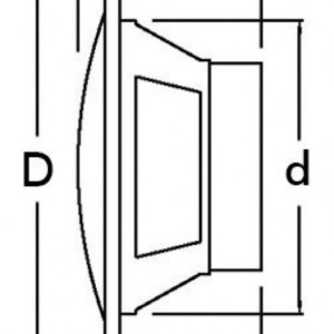 Dual cone speakers 6.5" - 2 x 120W - white -192mm