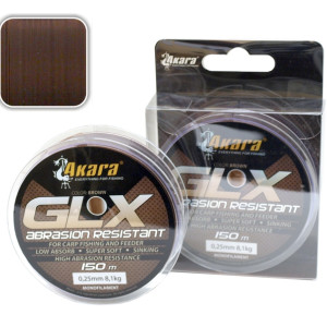AKARA line “GLX Abrasion Resistant 150” (mono, brown, 150 m, 0.400 mm, 15.80 kg, pack of 1