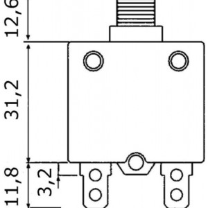 Automatic fuse thermal protection 10 A (31x14,6x35mm)