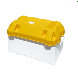 Battery box made of resistant plastic material (white) 395x180xh200mm