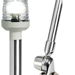 Aerodinamics light pole white plastic 60 cm 12 V 10 W