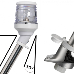 360° pull-out white pole light 30° on axis 12 V 10 W