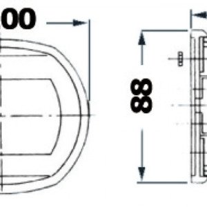 112.5° green navigation light 12V 10W